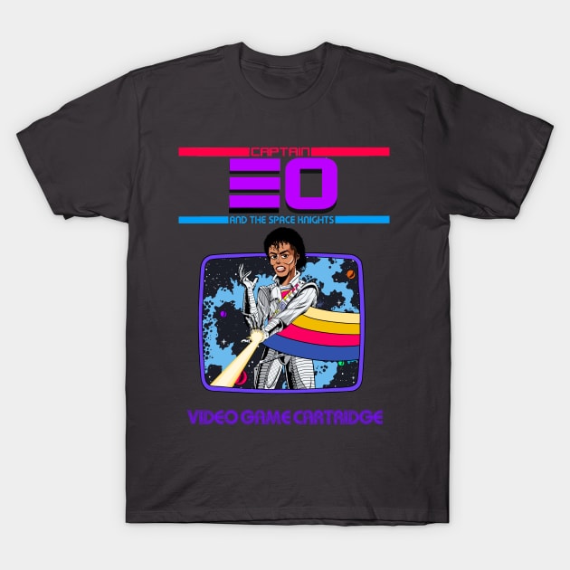 The Space Knights: Video Game Cartridge T-Shirt by natari2600